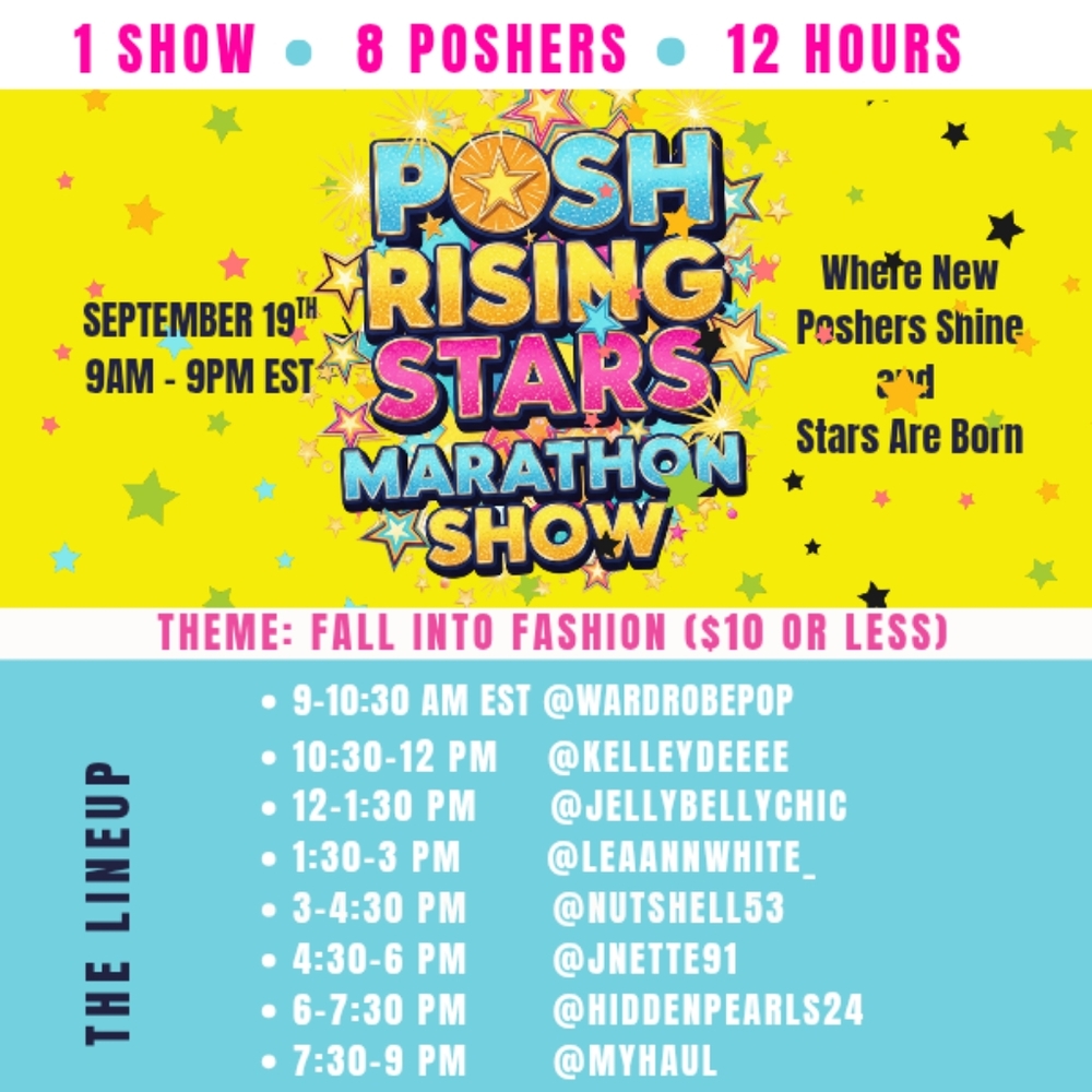 Posh Rising Stars Marathon Show @wardrobepop